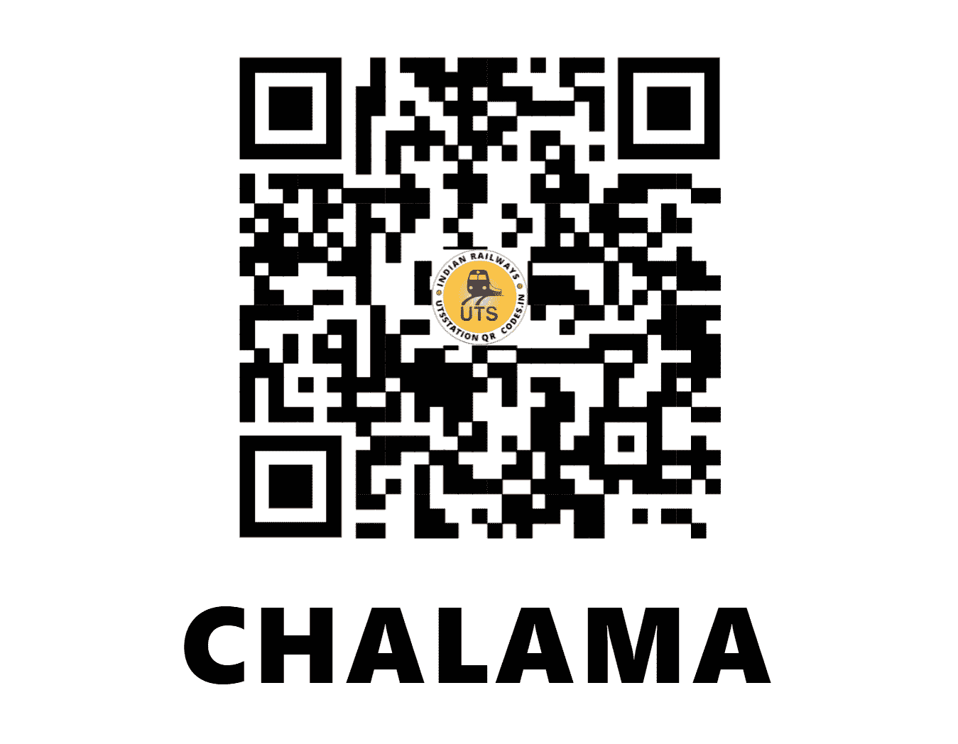 UTS QR Code for CHALAMA - CMZ (SC - ANDHRA PRADESH)
